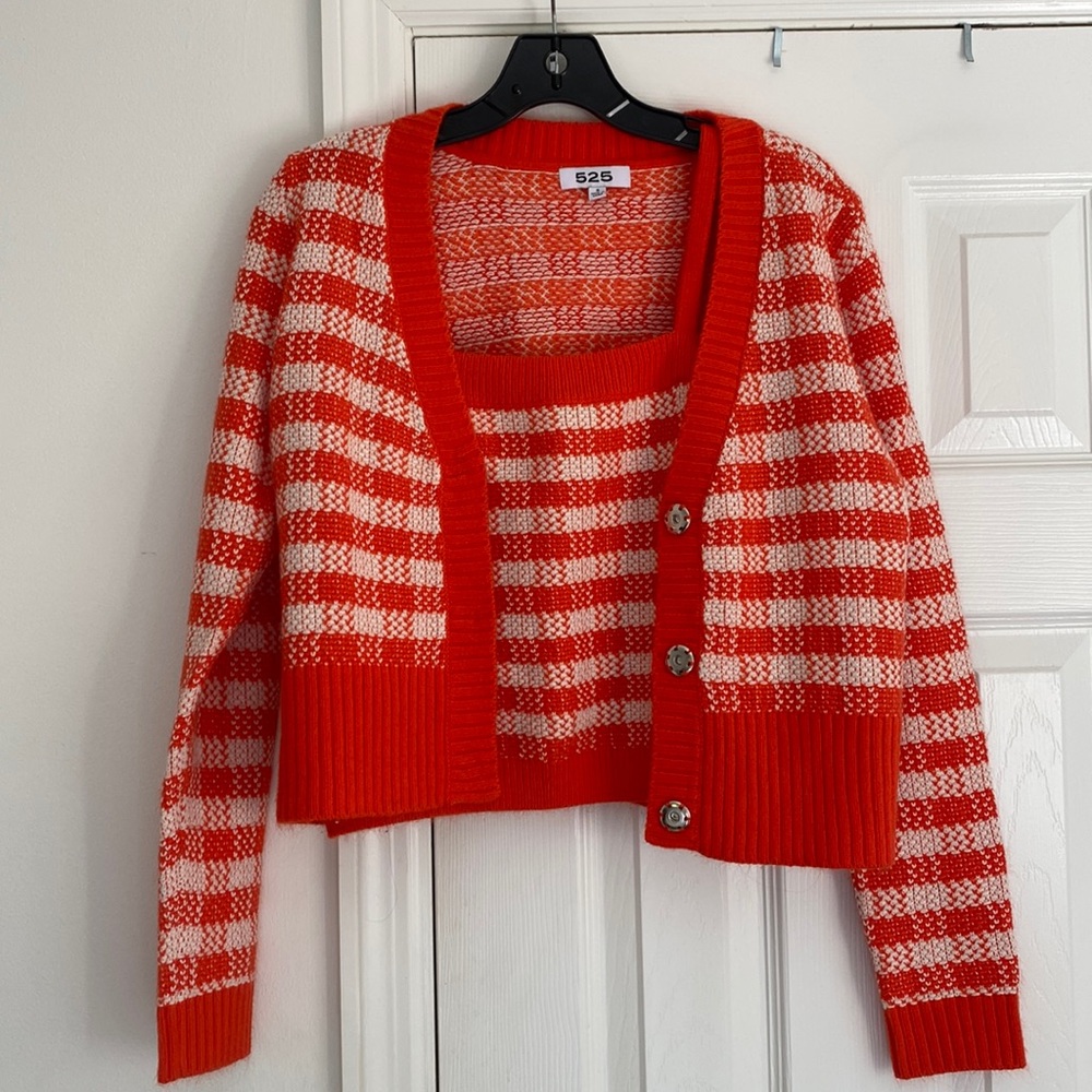 anthropologie matching tank + sweater